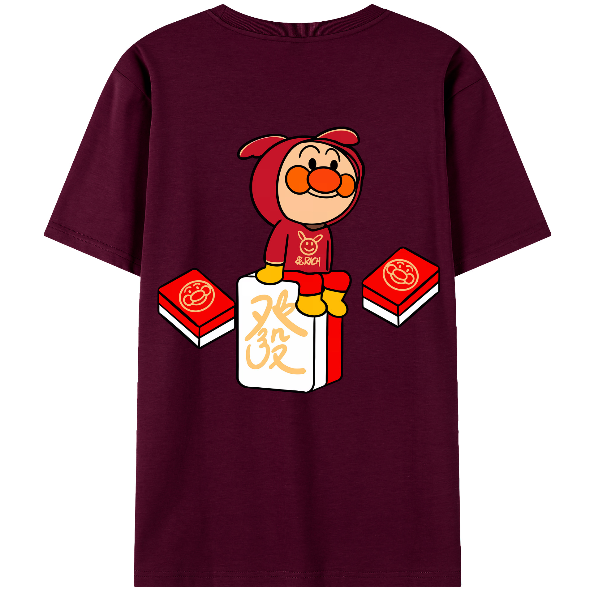 （画像用） アンパンマン Anpanman レディース半袖Tシャツ(バックプリント)